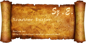 Szautner Eszter névjegykártya